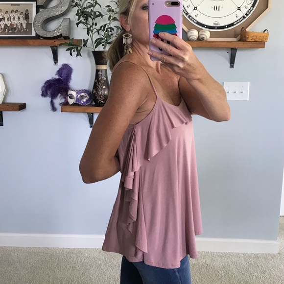 Pink Sleeveless, Ruffle Top - Picture 4 of 6